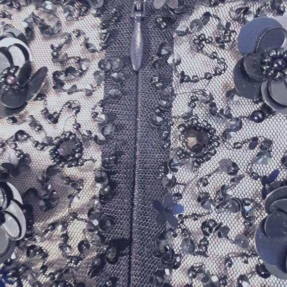 Adrianna Papell Navy Sequin Dress - Picture 13 of 16